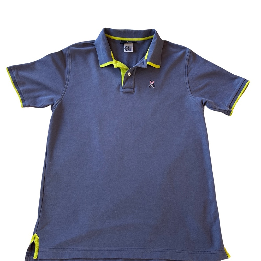 Psycho Bunny Periwinkle Gillian Tipped Bunny Polo 6/Large